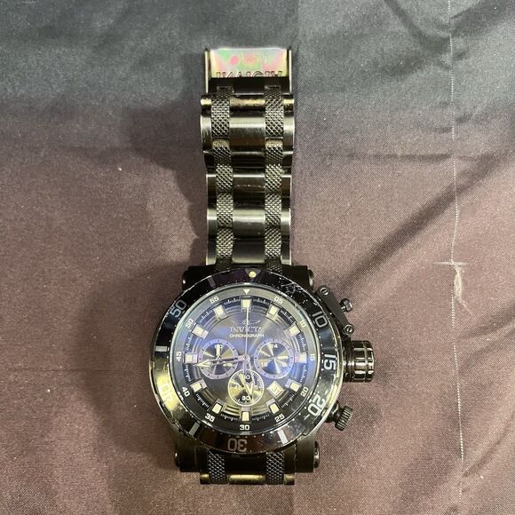 INVICTA Men's Watch 32727 Coalition Forces Black Quartz Chronograph Steel 52mm - Picture 8 of 15
